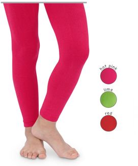 Jefferies Socks Wholesale Girls Pima Cotton Solid Color Footless Tights 1 Pair
