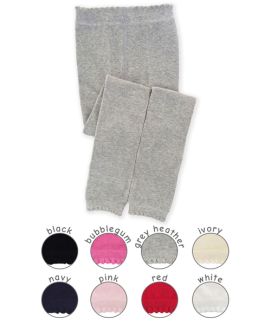 Jefferies Socks Wholesale Girls Scalloped Pima Cotton Footless Tights 1 Pair