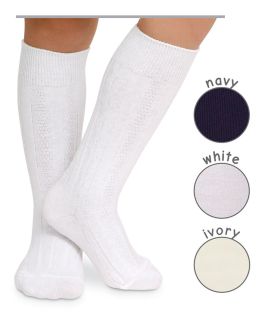 Jefferies Socks Wholesale Girls Classic Cotton Cable Knee High Socks 1 Pair