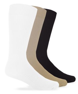 Mens Microfiber Dress Rib Crew 2 Pair Pack