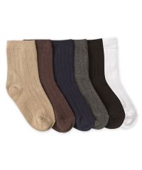 Jefferies Socks Wholesale Boys Cotton Rib Crew Dress Socks 1 Pair