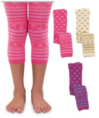 Jefferies Socks Wholesale Baby Girls Stripes and Polka Dot Colorful Capri Tights 1 Pair