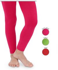 Jefferies Socks Wholesale Girls Pima Cotton Solid Color Footless Tights 1 Pair