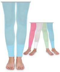 Jefferies Socks Wholesale Girls Nylon Ruffle Layers Footless Tights 1 Pair