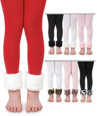 Jefferies Socks Wholesale Girls Fur Footless Fashion Tights 1 Pair