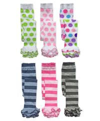 Girls Dot & Stripe Footless Tights