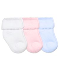 Jefferies Socks Wholesale Baby Girl and Baby Boy Soft Terry Bootie Turn Cuff Socks 2 Pair Pack