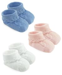Jefferies Socks Wholesale Baby Girls and Baby Boys Cable Pattern Bootie Crib Shoes 1 Pair
