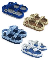 Jefferies Socks Wholesale Baby Boys Sandal Crochet Bootie Crib Shoes 1 Pair
