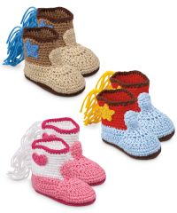Jefferies Socks Wholesale Baby Cowboy Boot Crochet Bootie Crib Shoes 1 Pair