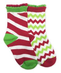 Jefferies Socks Wholesale Girls Christmas Crew Socks 1 Pair