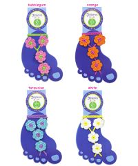 Jefferies Socks Wholesale Girls Daisy Crochet Barefoot Sandal 1 Pair