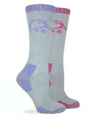 Ducks Unlimited Womens Merino Wool Heavyweight Crew Boot Socks 2 Pair Pack