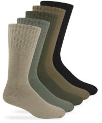 Jefferies Socks Wholesale Mens Military Combat Cotton Crew Boot Socks 3 Pair Pack