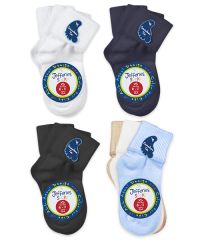 Jefferies Socks Wholesale Girls and Boys Seamless Smooth Toe Turn Cuff Socks 3 Pair Pack