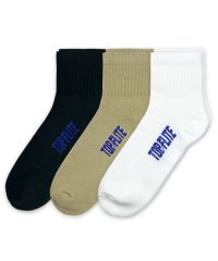 Top Flite Mens Wholesale Sport Full Cushion Quarter Socks 3 Pair Pack