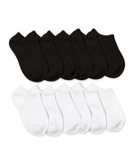 Jefferies Socks Wholesale Girls and Boys Seamless Smooth Toe Capri Liner Socks 6 Pair Pack