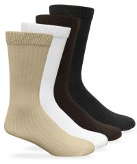 Carolina Ultimate Mens Wholesale Non-Binding Ribbed Crew Socks 2 Pair Pack