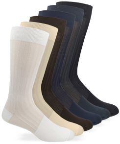 Jefferies Socks Sheer Nylon Thick-n-Thin Over the Calf Dress Socks 1 Pair