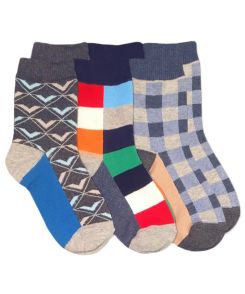 Jefferies Socks Fun Plaid Dress Crew Socks Triple Treat