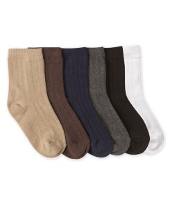 Jefferies Socks School Uniform Rib Crew Socks 1 Pair