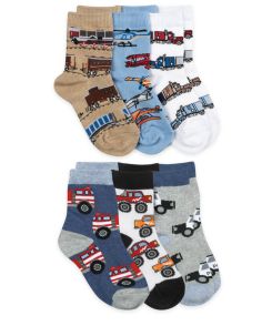 Jefferies Socks Transportation Crew Socks 6 Pair Pack