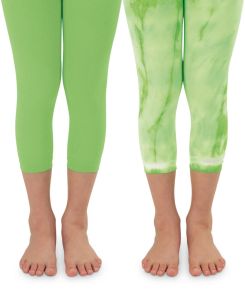 Jefferies Socks Neon Tie Dye Crop Tights 2 Pair Pack