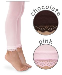 Jefferies Socks Daisy Trim Footless Tights 1 Pair