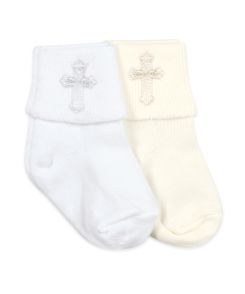 Jefferies Socks Smooth Toe Christening Turn Cuff Socks 1 Pair
