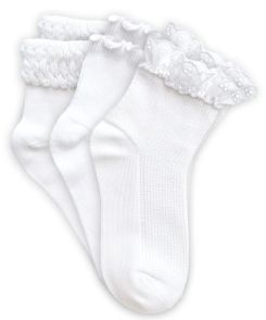 Jefferies Socks Smooth Toe Eyelet Lace/Ripple/Bubble Quarter Ankle Socks 3 Pair Pack