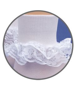 Jefferies Socks Dressy Lace Turn Cuff Socks 1 Pair