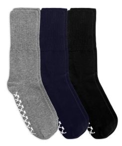 Jefferies Socks Smooth Toe Non-Skid Non-Binding Crew Socks 2 Pair Pack