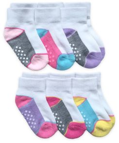 Jefferies Socks Color Block Half Cushion Quarter Socks 6 Pair Pack