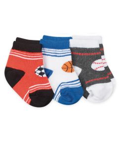Jefferies Socks Sports Crew Ankle Socks 3 Pair Pack
