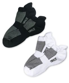Top Flite Sport Tab Half Cushion Low Cut Socks 2 Pair Pack