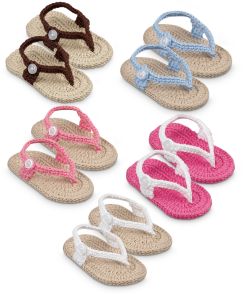 Jefferies Socks My First Flip Flops Crochet Bootie 1 Pair