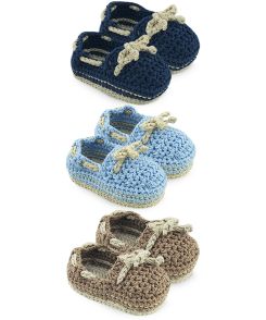 Jefferies Socks Boat Shoe Crochet Bootie 1 Pair