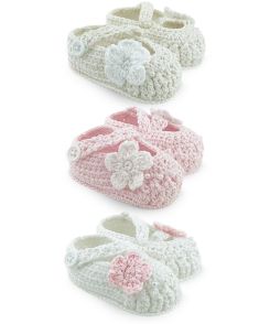 Jefferies Socks Delicate Flower Crochet Bootie 1 Pair