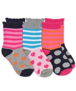 Jefferies Socks Stripes/Shapes Crew Socks Triple Treat