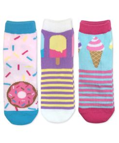 Jefferies Socks Donut Popsicle Ice Cream Pattern Crew Socks Triple Treat