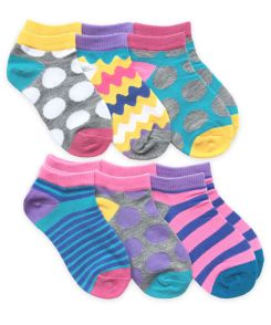 Jefferies Socks Polka Dots and Stripes Low Cut Socks 6 Pair Pack