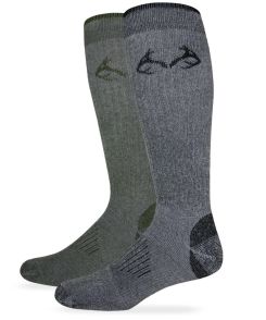 Realtree All Season Merino Wool Tall Boot Socks 2 Pair Pack