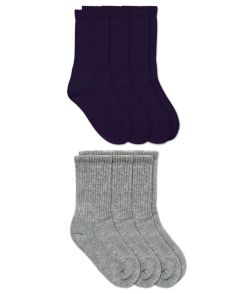 Jefferies Socks Smooth Toe Navy and Grey Sport Crew Socks 3 Pair Pack