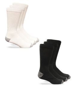 Carolina Ultimate Big and Tall Ribbed Cushion Sport Work Crew Socks 3 Pair Pack