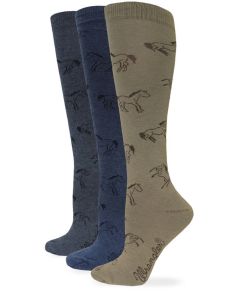 Wrangler Horse Crew Socks 3 Pair Pack