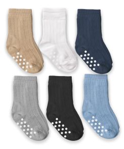 Jefferies Socks Non-Skid Rib Crew Socks 6 Pair Pack