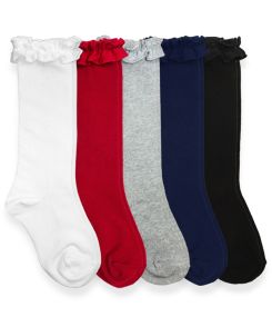 Jefferies Socks School Uniform Ruffle Knee High Socks 1 Pair