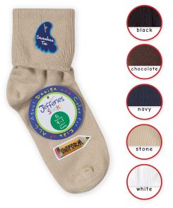 Jefferies Socks School Uniform Smooth Toe Turn Cuff Socks 1 Pair