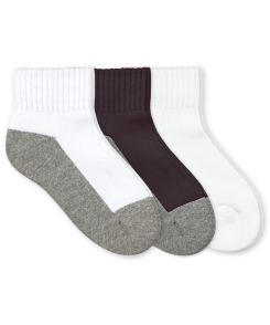 Jefferies Socks School Uniform Sport Quarter Socks 3 Pair Pack